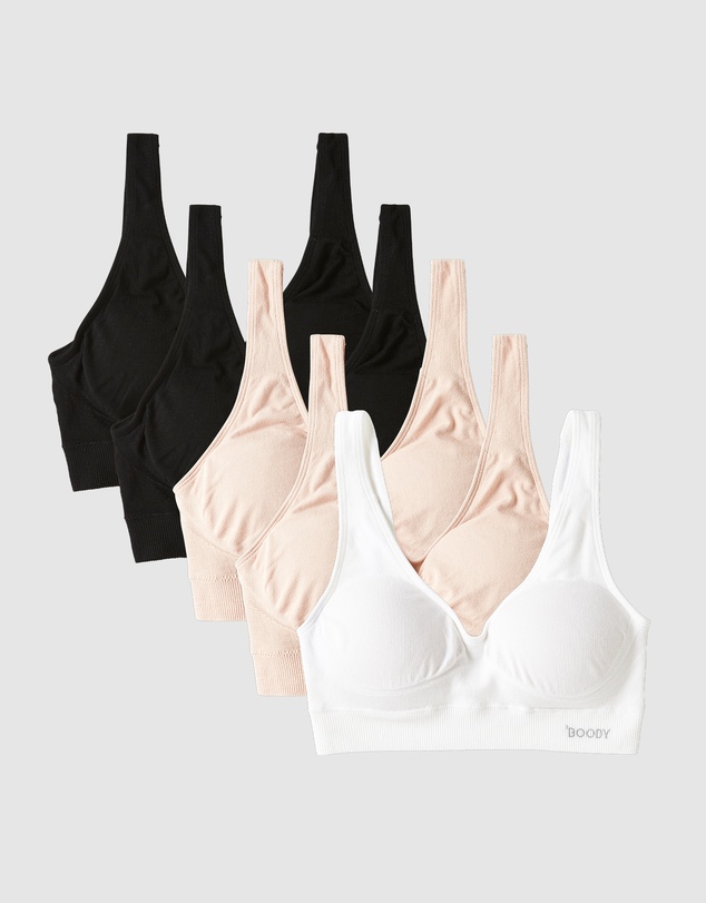 Discount ○ Boody 5-Pack Padded Shaper Crop Bra Free delivery - shopboody.com
